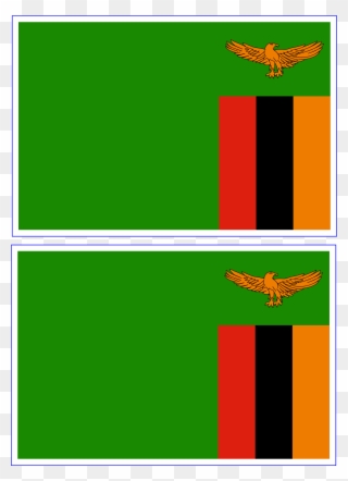Printable Zambia Flag Clipart
