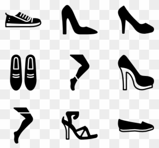 Woman Footwear - Woman Shoes Icon Png Clipart