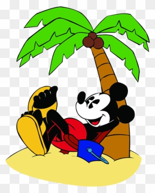 Go To Image - Mickey And Minnie Beach Clipart