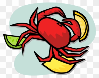 Vector Illustration Of Decapod Marine Crustacean Crab - Crab Clipart
