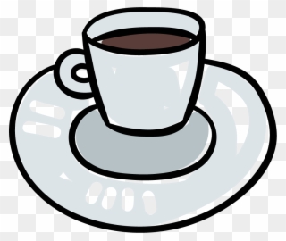 Cup Of Coffee On Saucer - Saucer Clipart