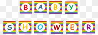 628 - Rainbow Baby Shower Banner Clipart