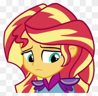 Equestria Girls, Friendship Games, Motorcross Outfit, - Sunset Shimmer Friendship Games Sad Clipart