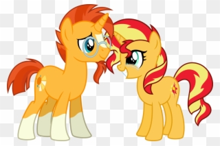 Banner Stock Cousins Clipart Personality - Sunset Shimmer X Sunburst - Png Download