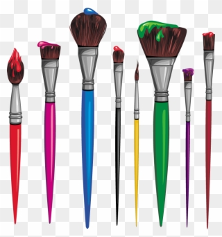 Download Pinceaux Dessin Clipart Paint Brushes Drawing - Dessin De Pinceaux Peinture - Png Download