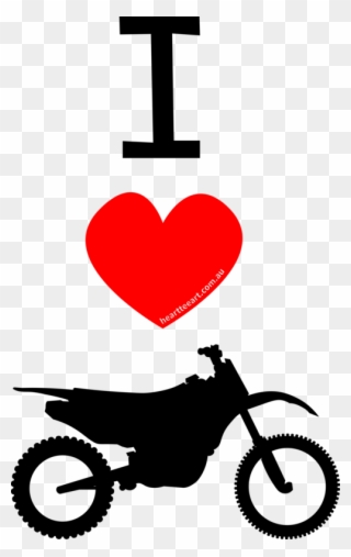 I ❤ Motocross Tote - Motorcycle Clipart