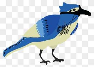 Bluejay Drawing Side View - Blue Jay Clipart