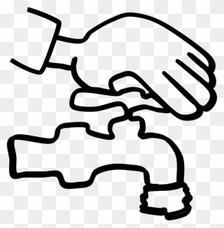 Closing Tap Clipart - Close The Tap Clipart Black And White - Png Download