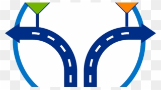 Path Clipart Diverging Road - Png Download