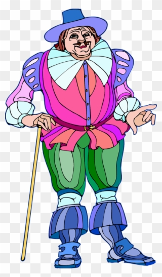 Shakespeare Characters Falstaff (colour) Clipart
