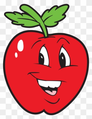 Happy Apple Oval Ornament Clipart