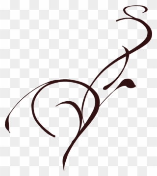 Scroll Floral Brown 321212 Svg Clip Arts 528 X 595 - Png Download