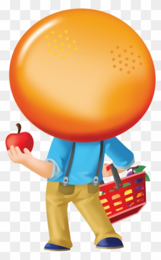 Orange Father Back - Inflatable Clipart