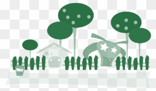 Go To Image - Cartoon Houses In The Trees Line Drawing Clipart