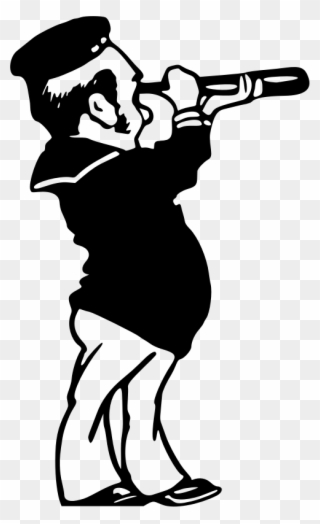 Medium Image - Sailor With Telescope Clipart