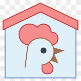 Farm House Icon - Icone Poulailler Clipart